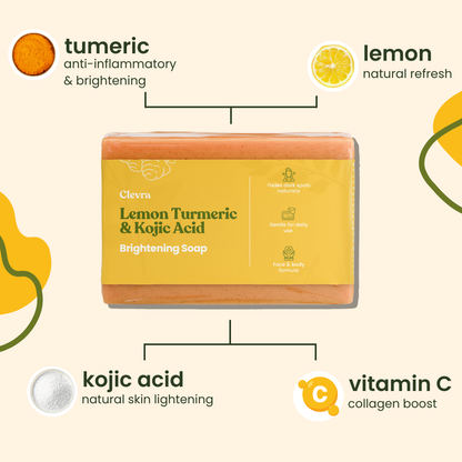Lemon Turmeric & Kojic Acid Brightening Soap